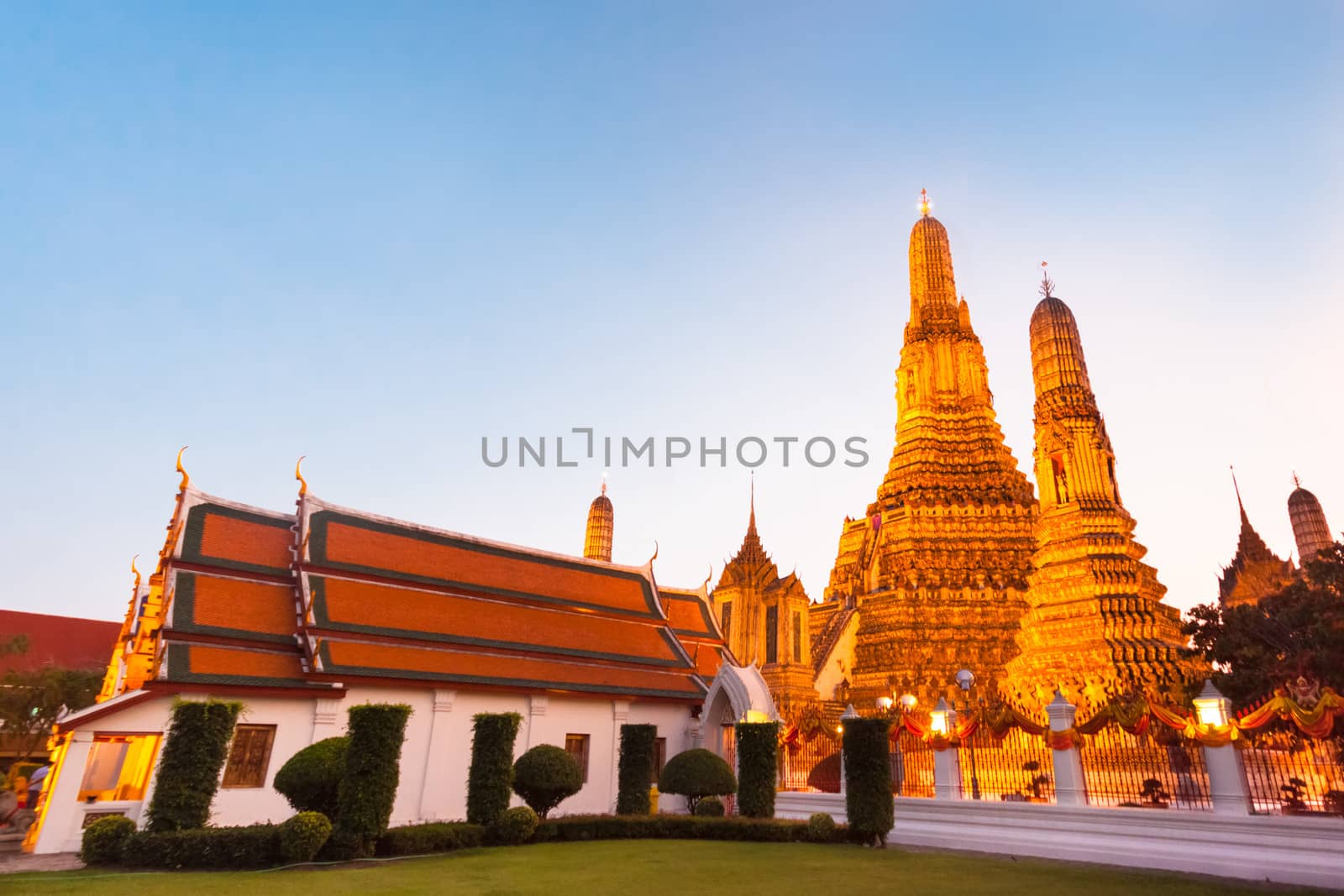 Wat Arun Temple in Bangkok, Thailand. by kasto
