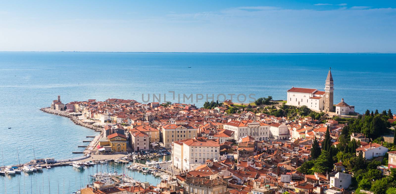 Picturesque old town Piran - Slovenian adriatic coast.