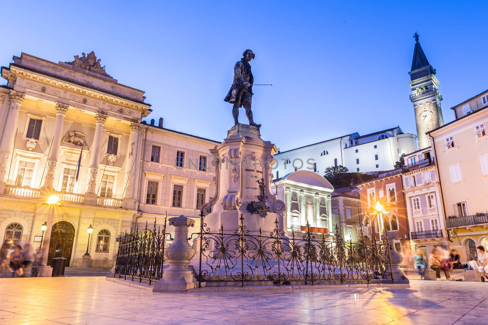 Tartini square in Piran, Slovenia, Europe  by kasto