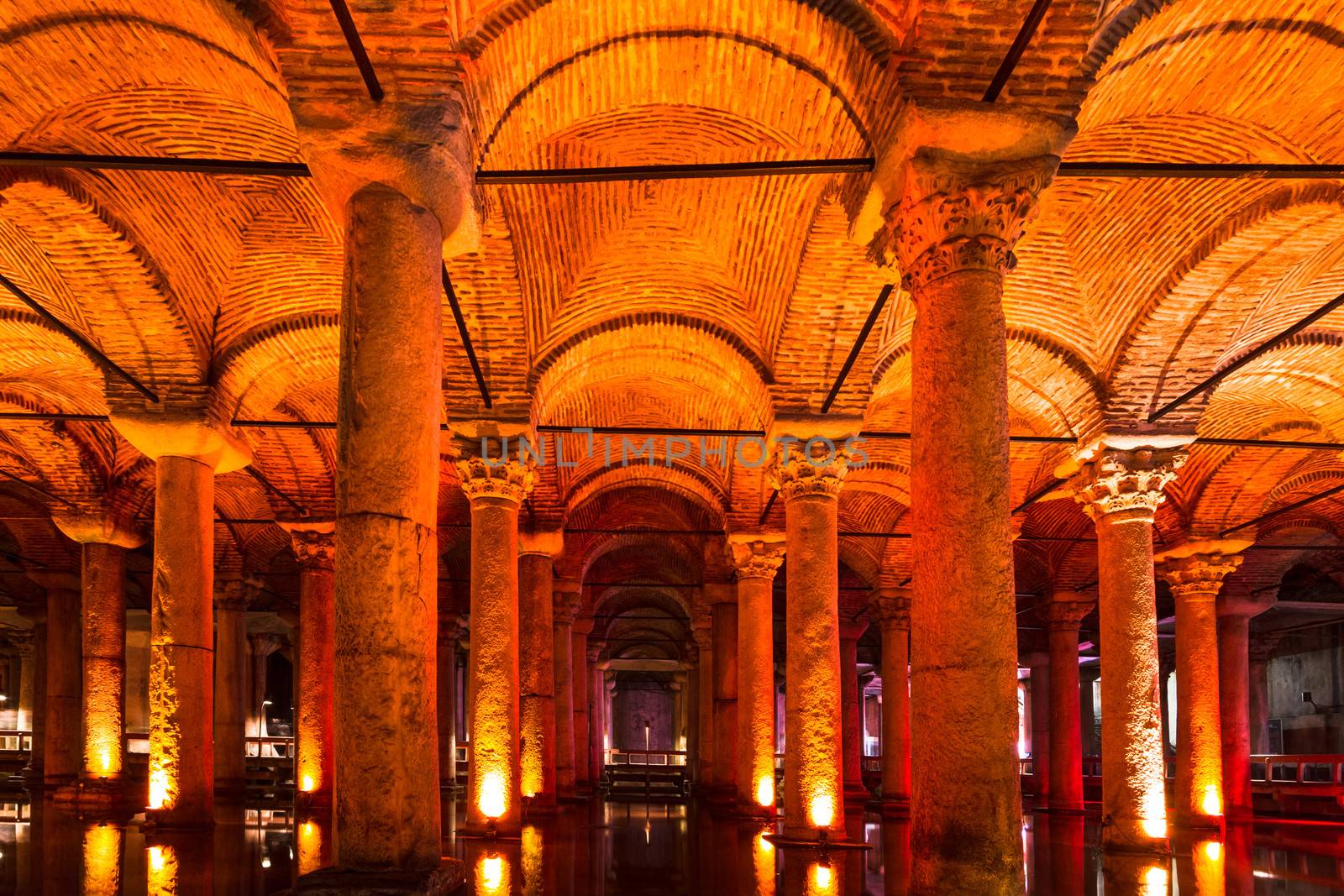 Underground Basilica Cistern, Istanbul, Turkey.  by kasto