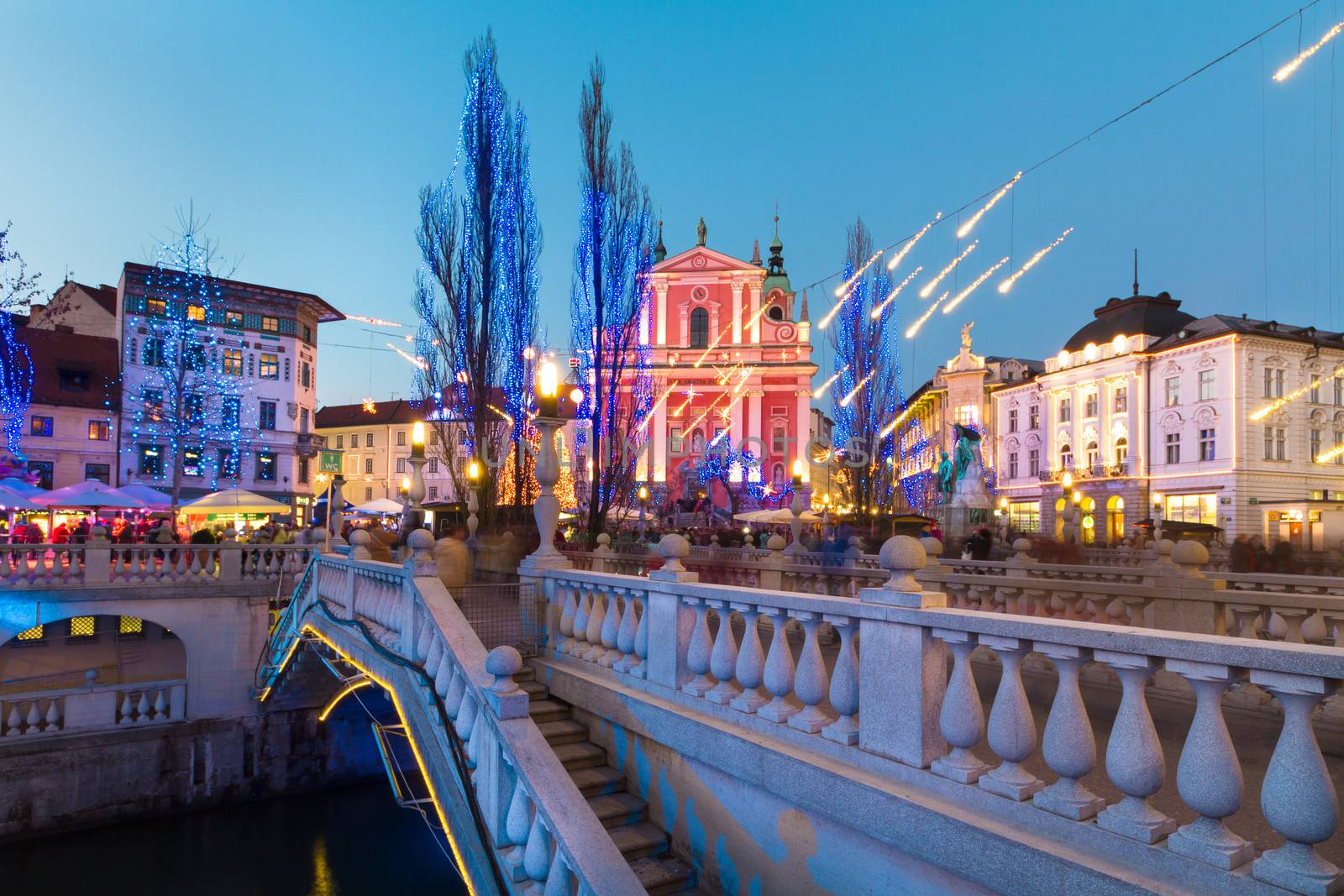 Preseren's square, Ljubljana, Slovenia, Europe. by kasto