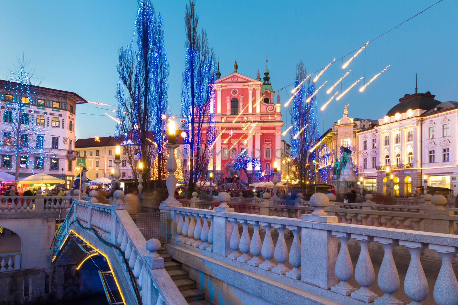 Preseren's square, Ljubljana, Slovenia, Europe. by kasto