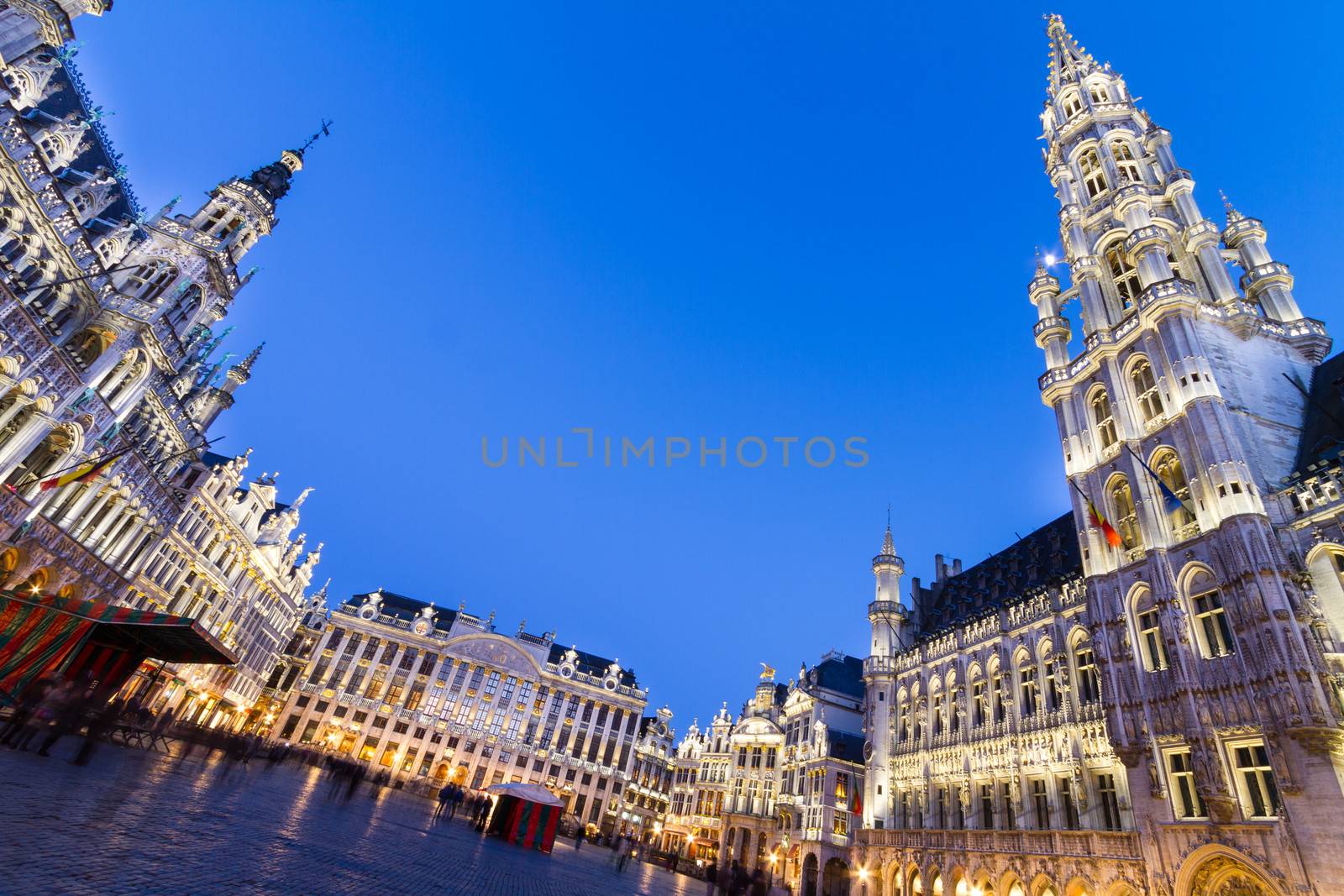 Grote Markt - The main square and Town hall of Brussels, Belgium, Europe.