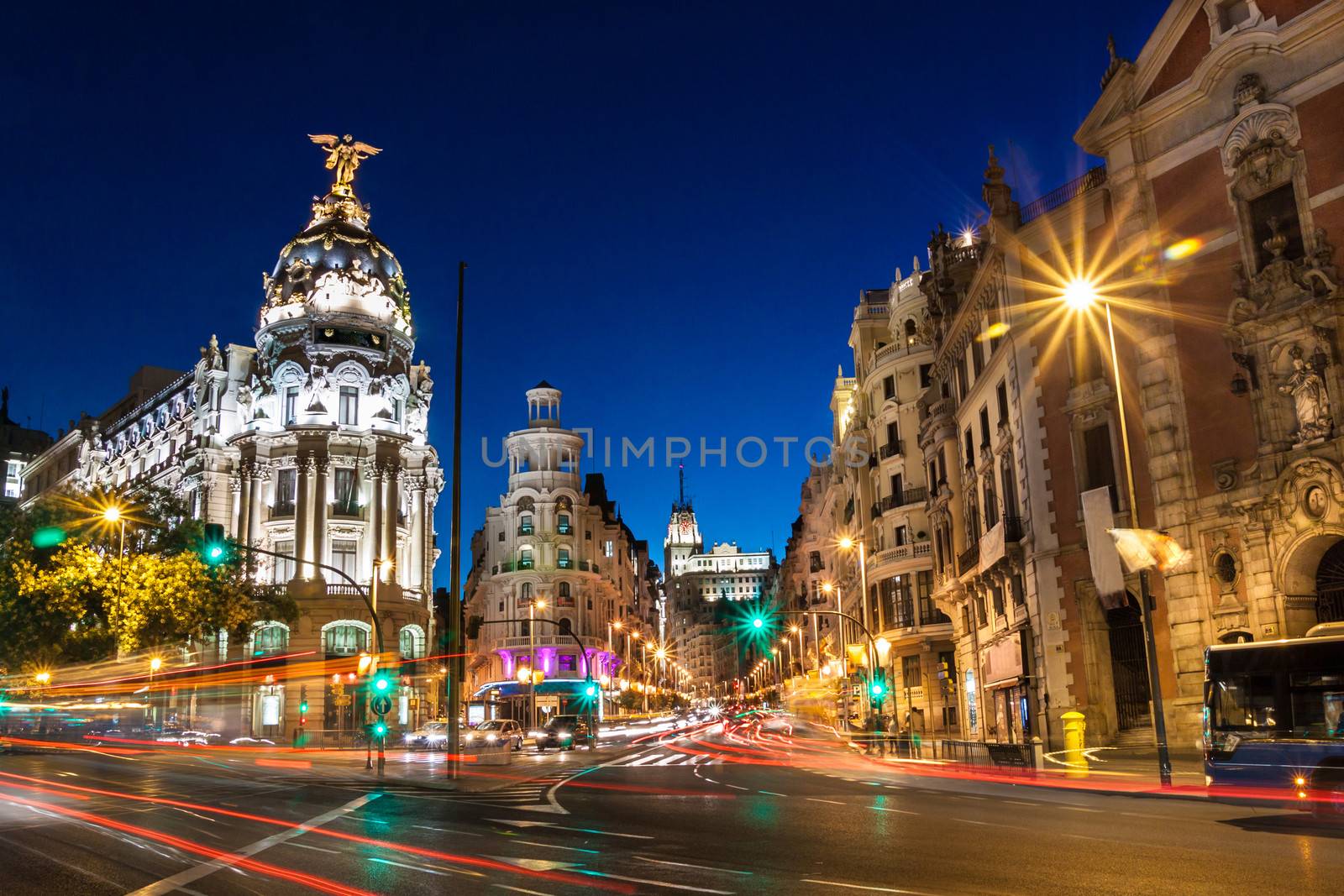 Gran Via in Madrid, Spain, Europe. by kasto