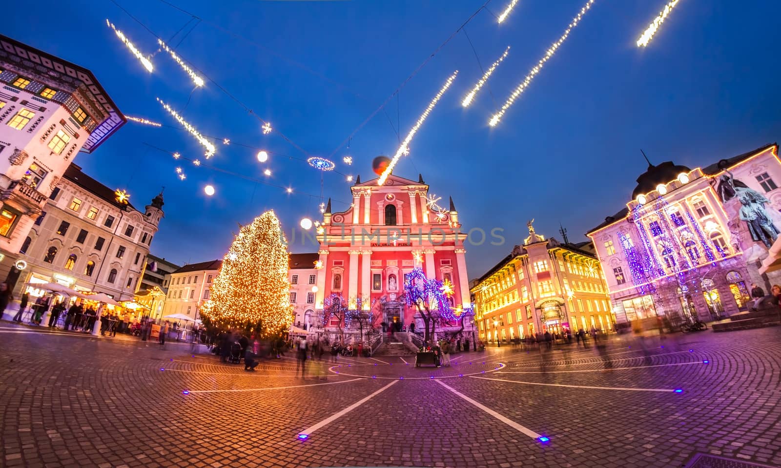 Preseren's square, Ljubljana, Slovenia, Europe. by kasto