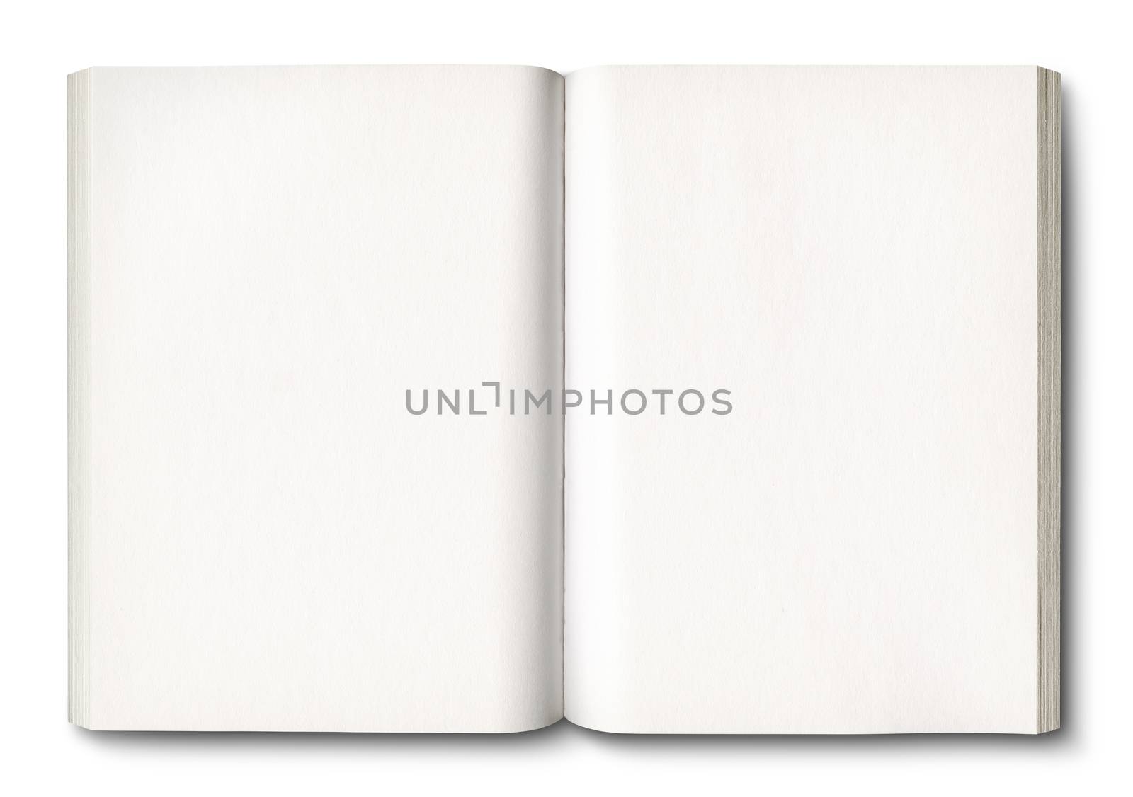 White open book isolated on white with clipping path