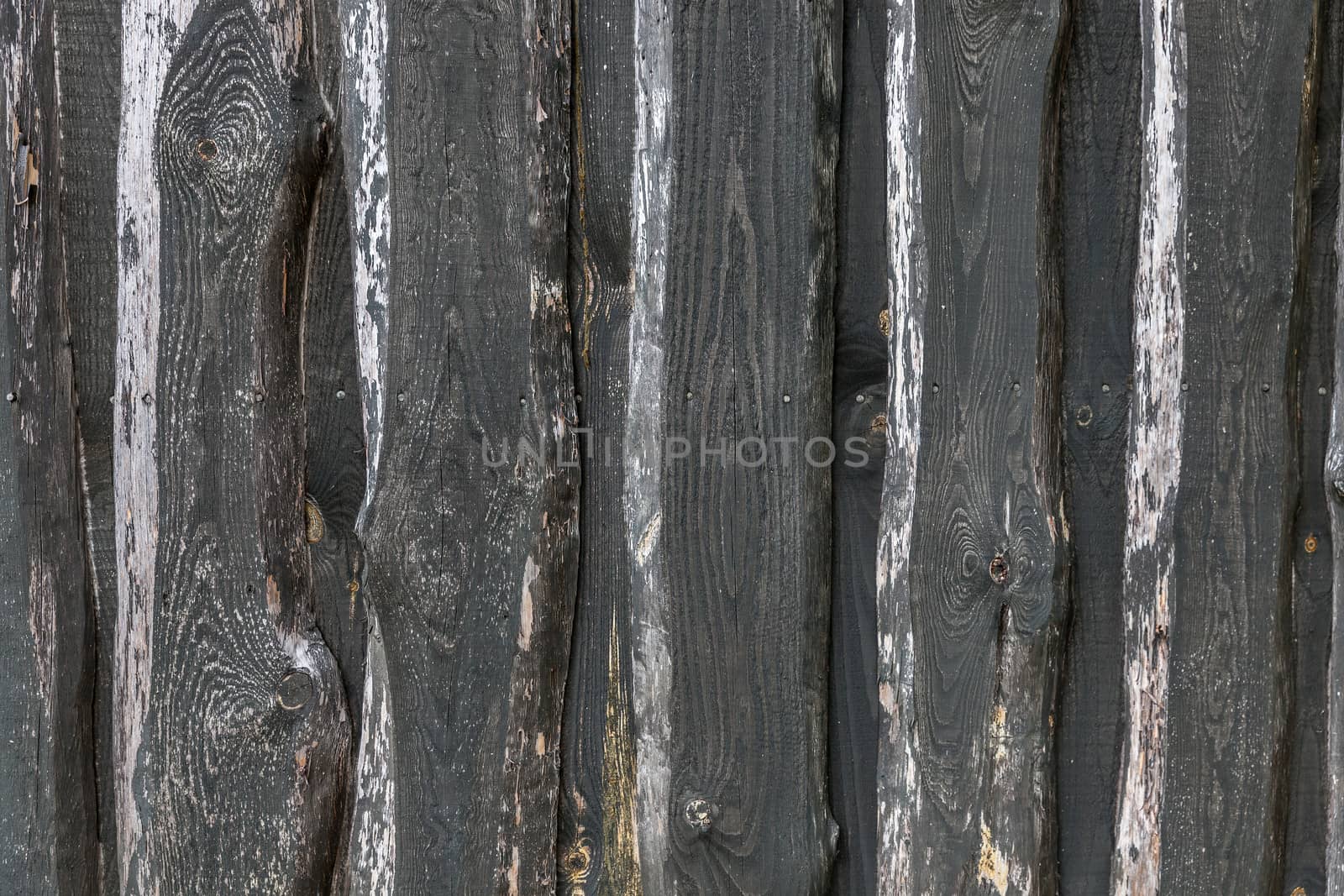 Background texture of old wooden lining boards wall
