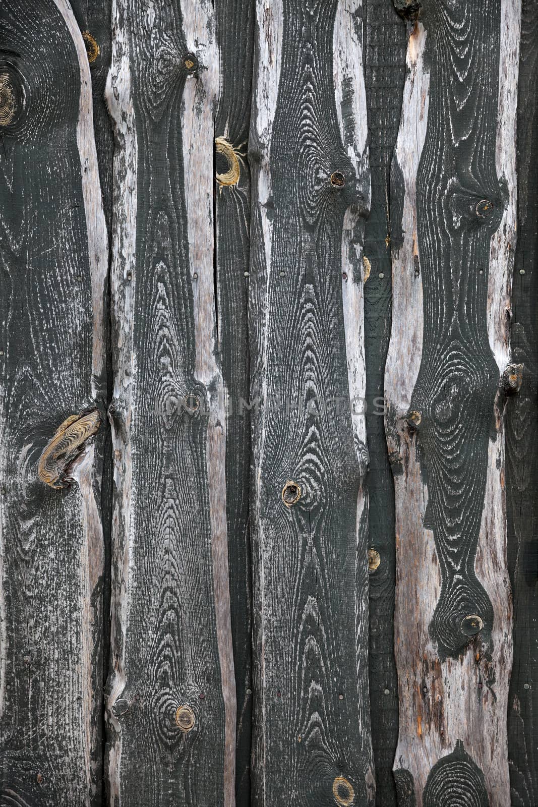 Background texture of old wooden lining boards wall
