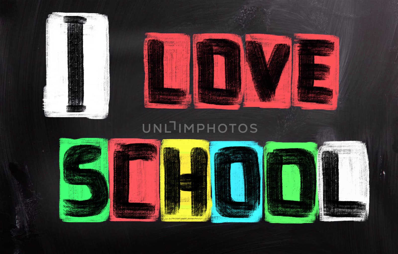I Love School Concept by KrasimiraNevenova