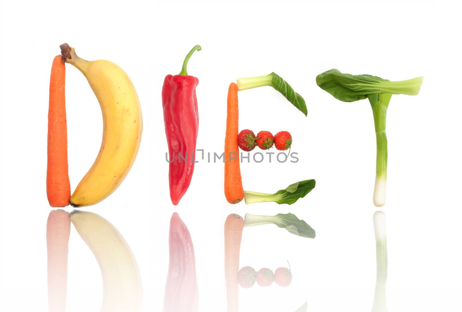 Diet spelt using fruits and vegetables 