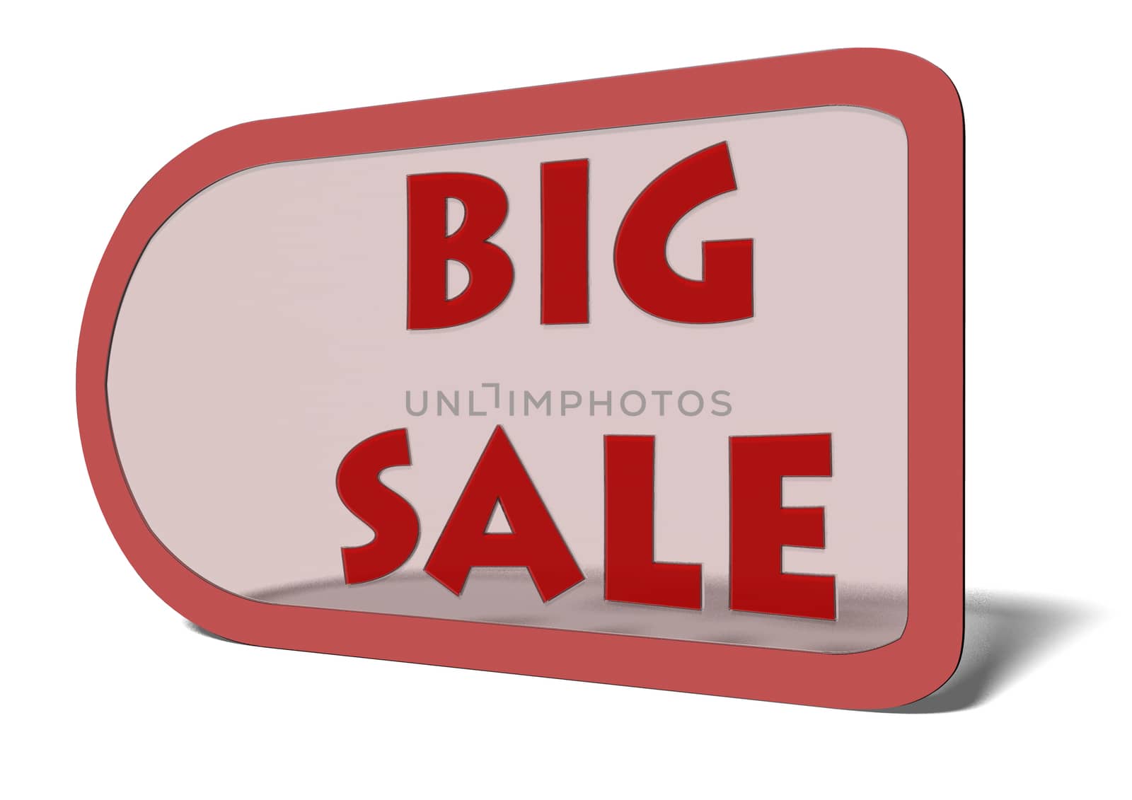 A price tag with the words Big Sale, illustrating a deep discount or markdown on merchandise during a limited-time sale