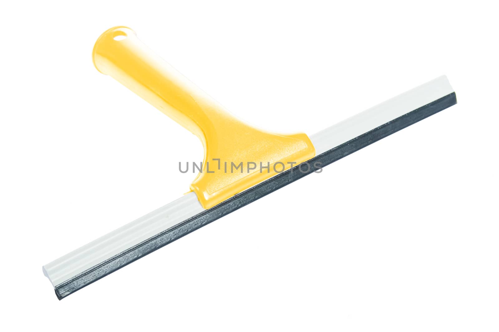 an yellow window squeegee isolated
