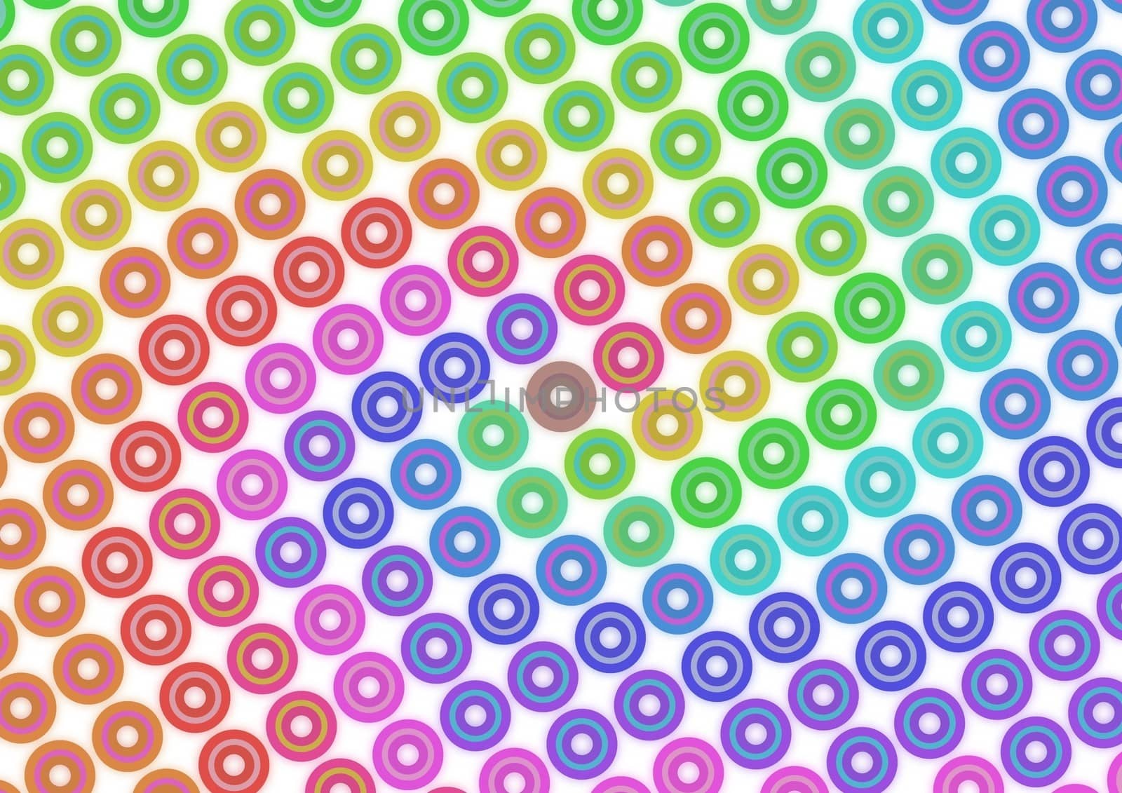Abstract Illustration of colorful retro circles
