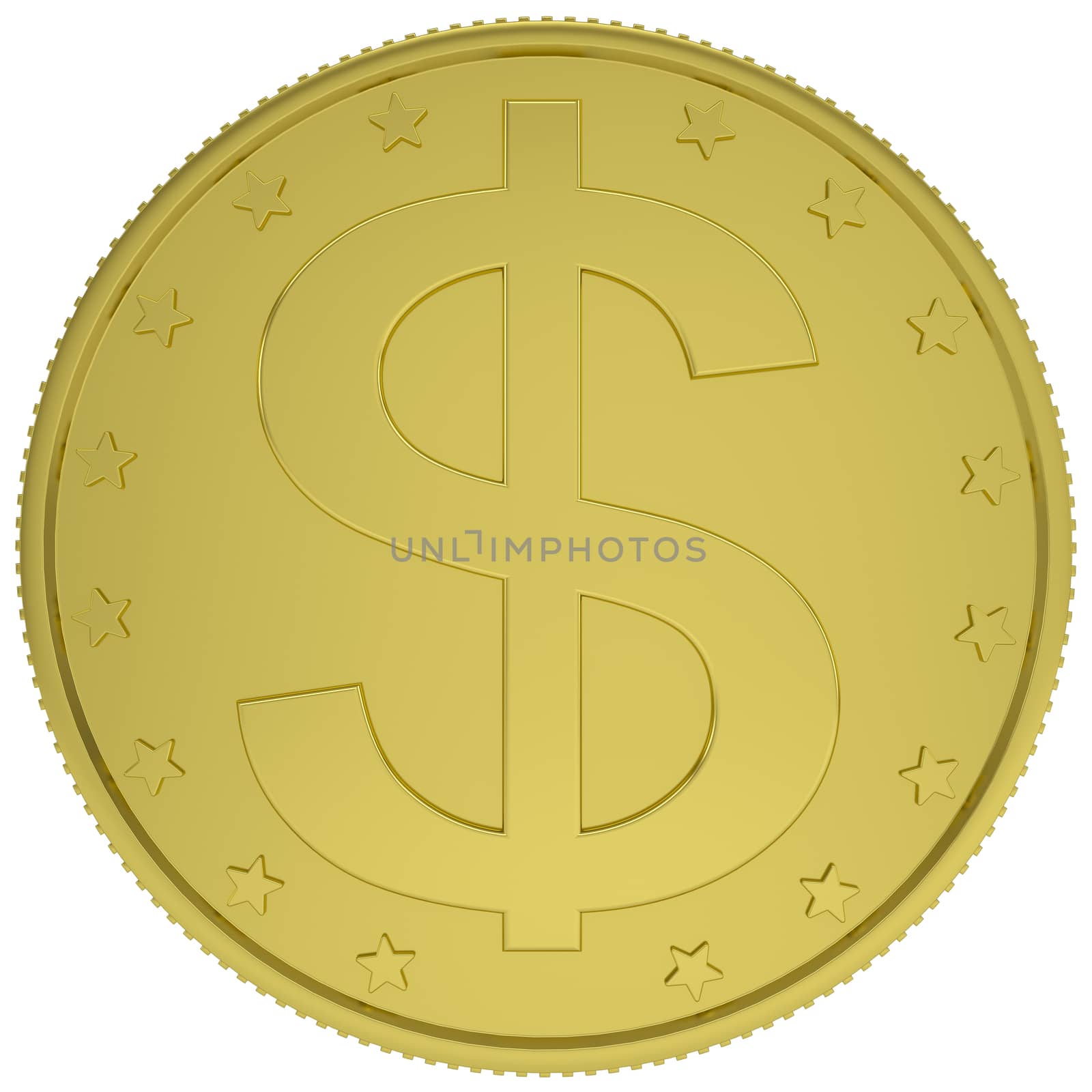 Gold dollar by cherezoff