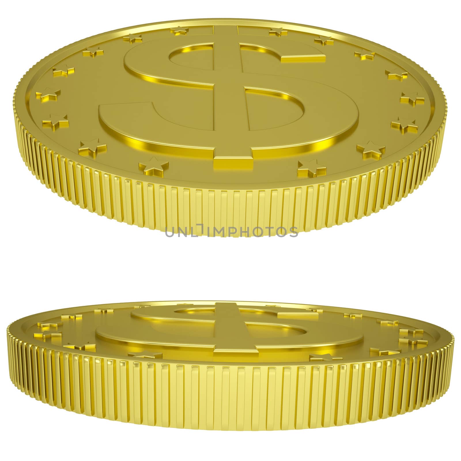 Gold dollars by cherezoff