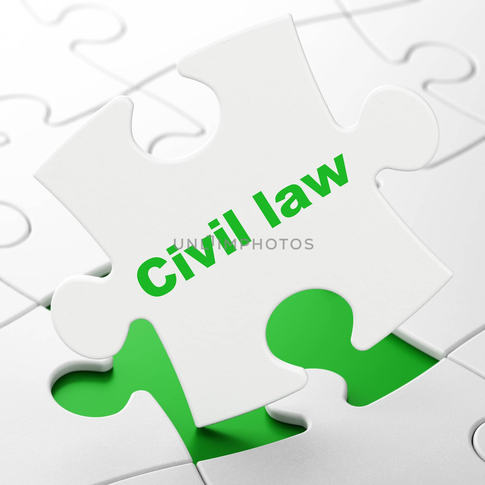 Law concept: Civil Law on puzzle background by maxkabakov