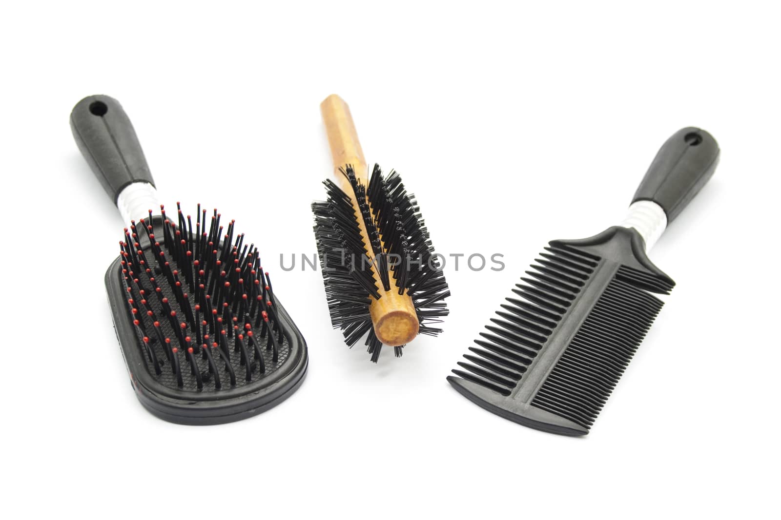 Different Hairbrush on white background by KEVMA21