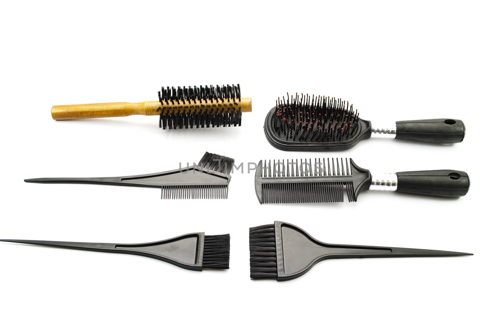 Different Hairbrush on white background by KEVMA21