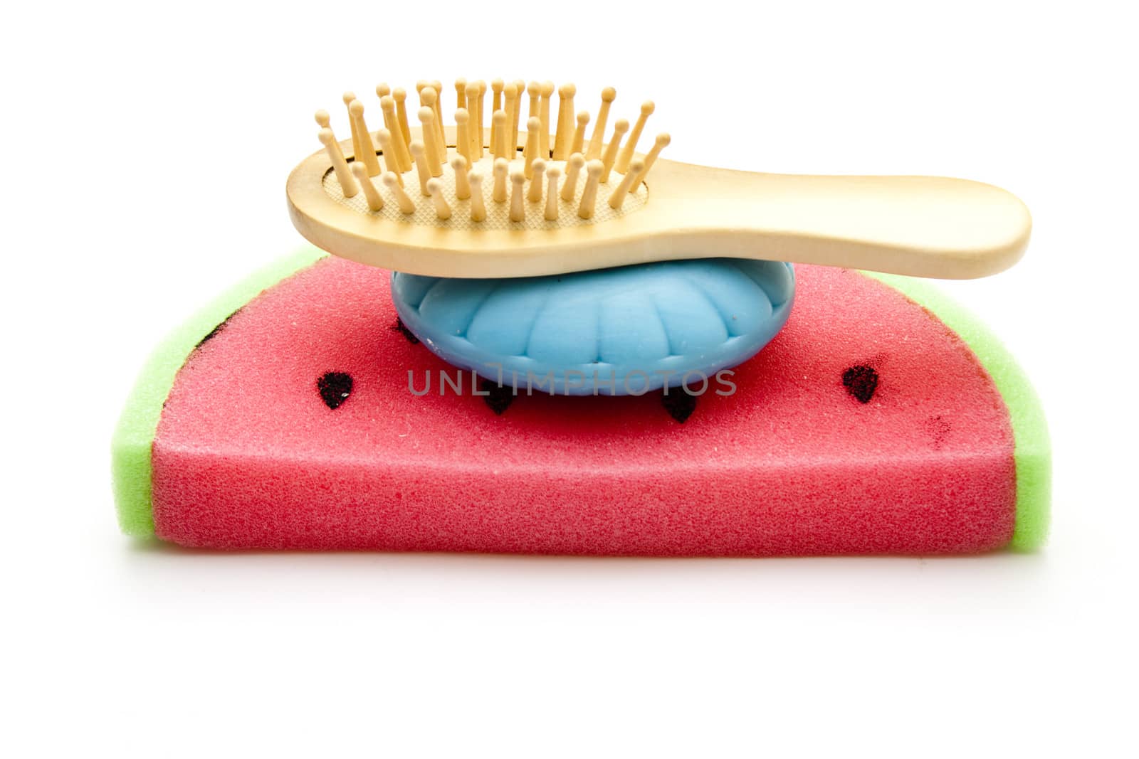 Bath Sponge with Soap and Massage Brush