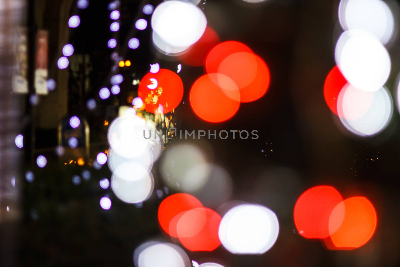 Red bokeh. Abstract Christmas background