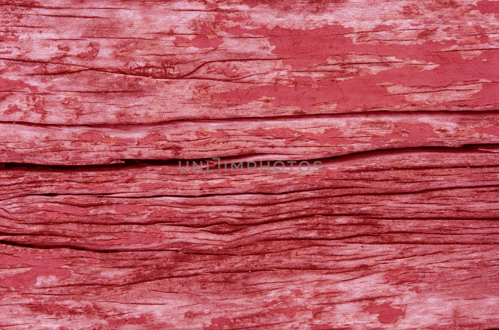 close up old wooden background , red  Wood texture