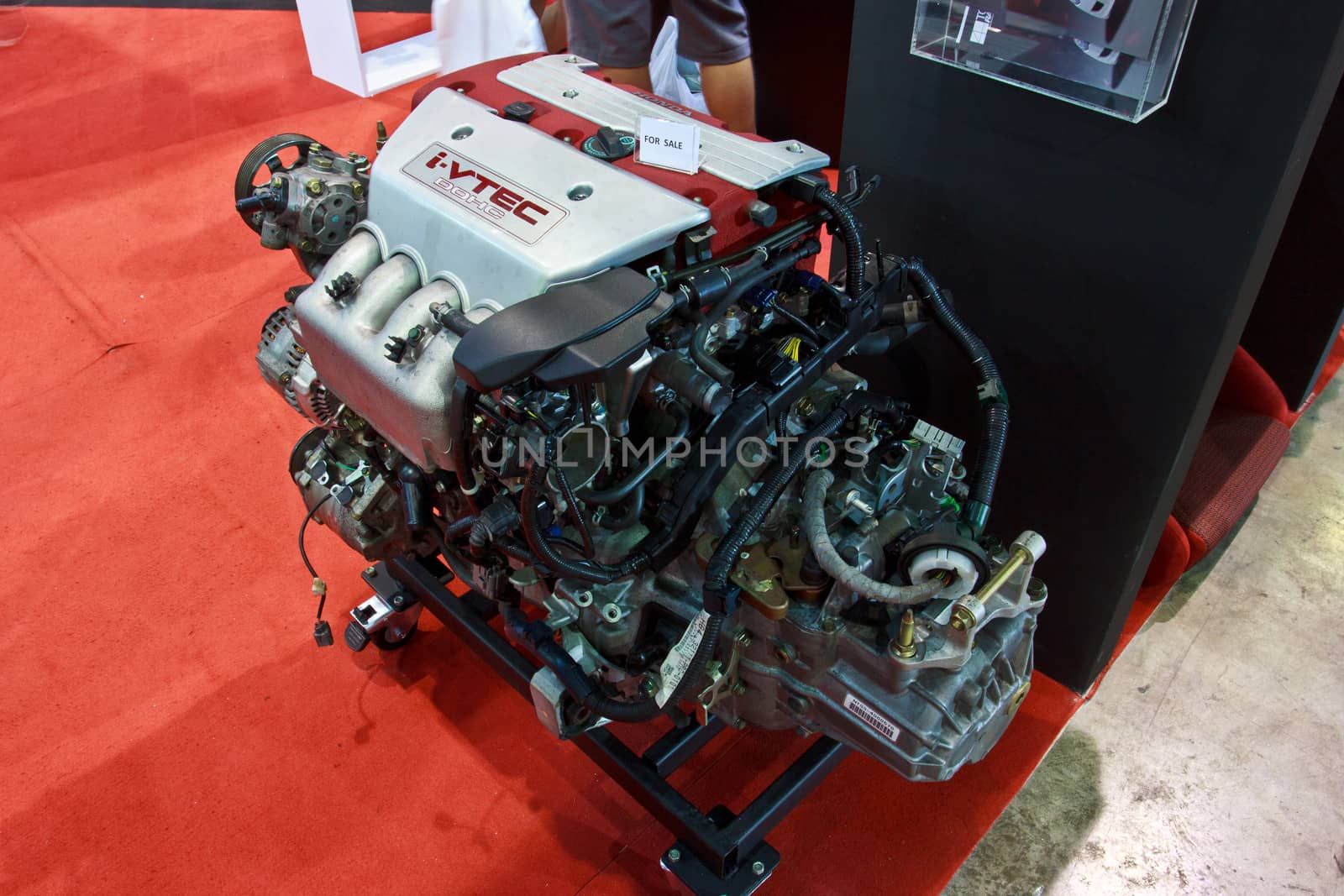 BANGKOK - JUNE 23 : HONDA i-VTEC DOHC engine show at The second Bangkok International Auto Salon 2013, the largest and most magnificent Modified Car and automobile accessories show in Bangkok, Thailand.