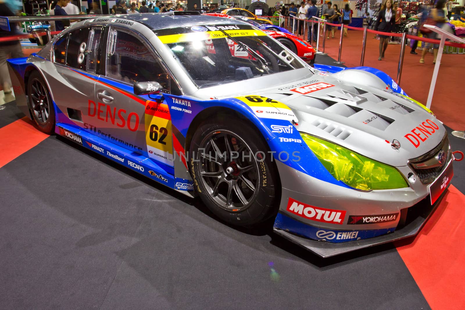 BANGKOK - JUNE 23 : SUBARU LEGACY  show at the second Bangkok International Auto Salon 2013, the largest and most magnificent Modified Car and automobile accessories show in Bangkok, Thailand.