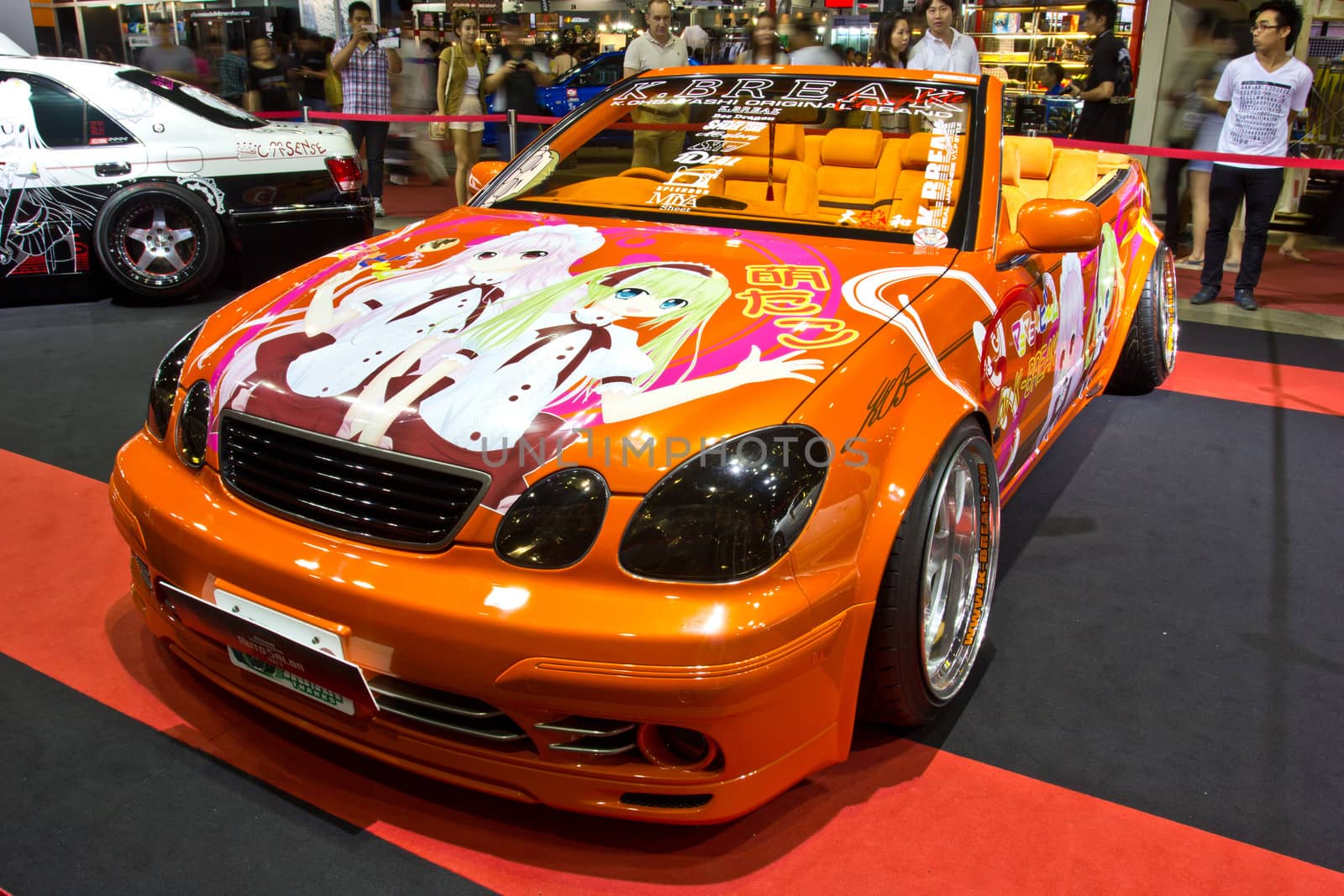 BANGKOK - JUNE 23 : TOYOTA ARISTO  show at the second Bangkok International Auto Salon 2013, the largest and most magnificent Modified Car and automobile accessories show in Bangkok, Thailand.