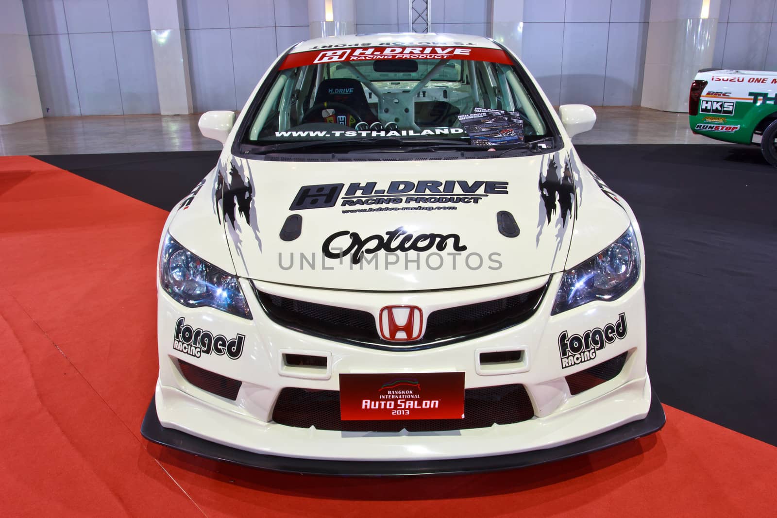 BANGKOK - JUNE 23 : Honda Civic show at The second Bangkok International Auto Salon 2013, the largest and most magnificent Modified Car and automobile accessories show in Bangkok, Thailand.
