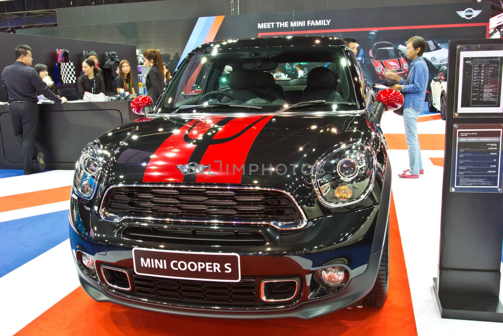 BANGKOK - JUNE 23 : MINI COOPER S show at the second Bangkok International Auto Salon 2013, the largest and most magnificent Modified Car and automobile accessories show in Bangkok, Thailand.