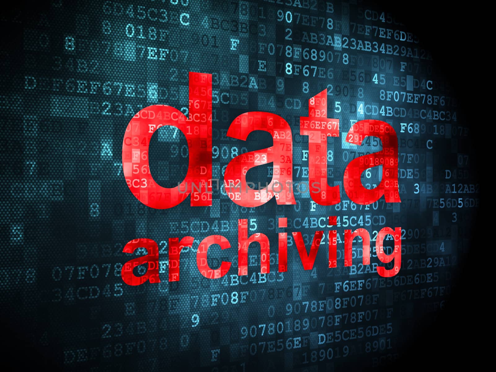 Information concept: Data Archiving on digital background by maxkabakov