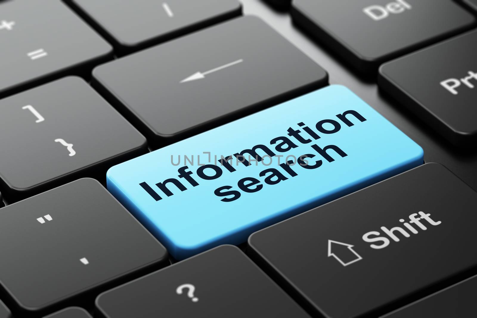 Information concept: Information Search on computer keyboard background by maxkabakov