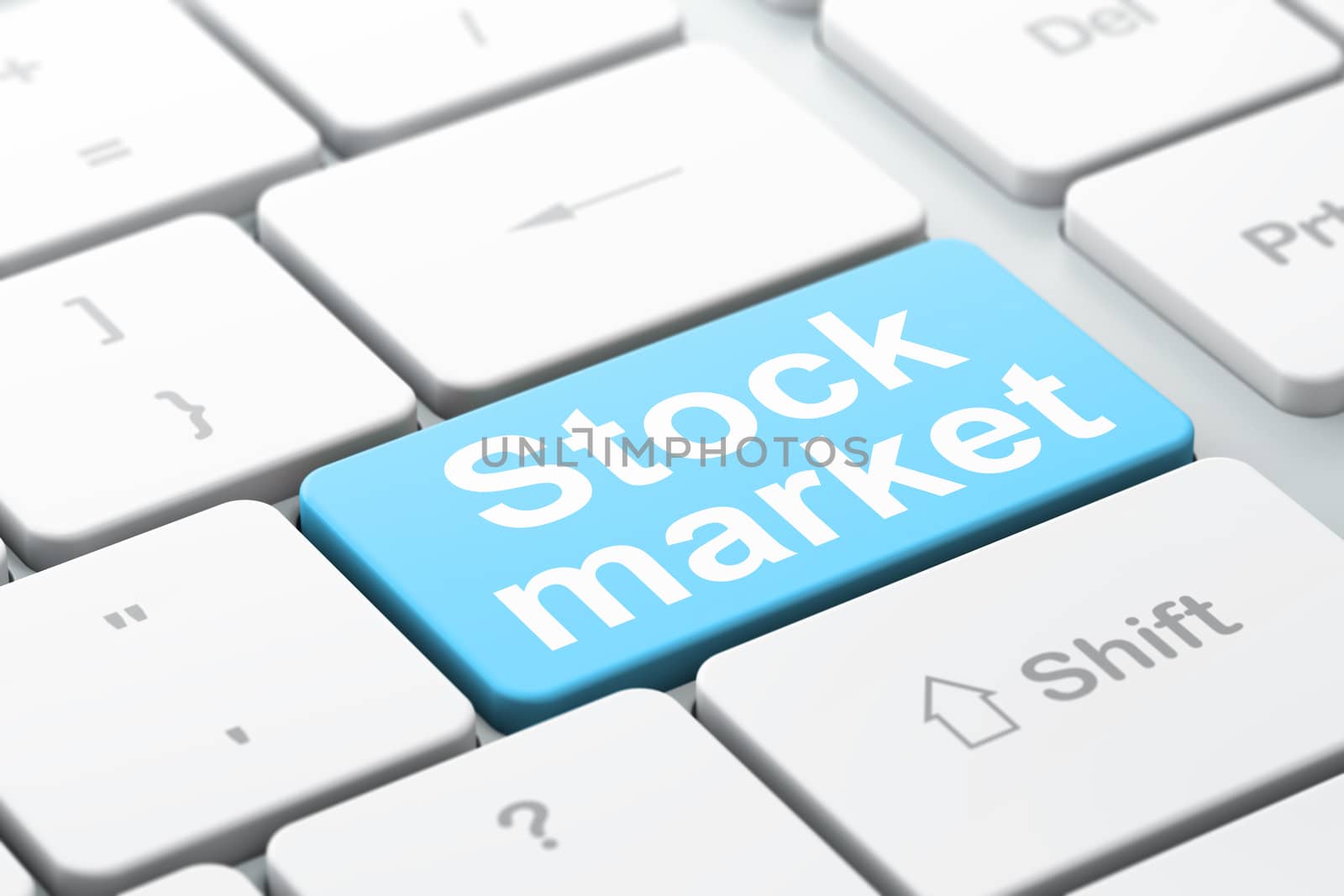 Finance concept: Stock Market on computer keyboard background by maxkabakov