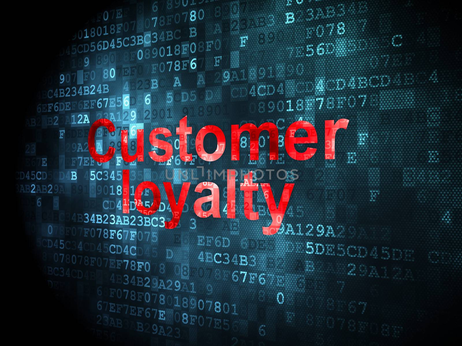 Marketing concept: Customer Loyalty on digital background by maxkabakov