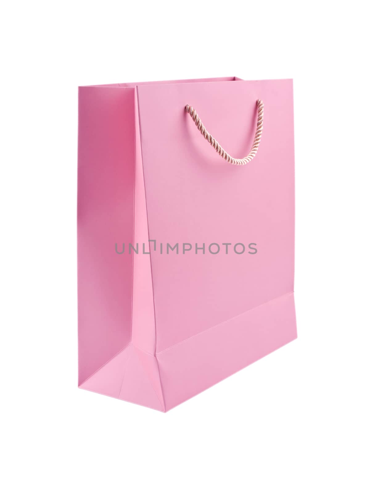 Pink gift bag iolated on white by mrsNstudio
