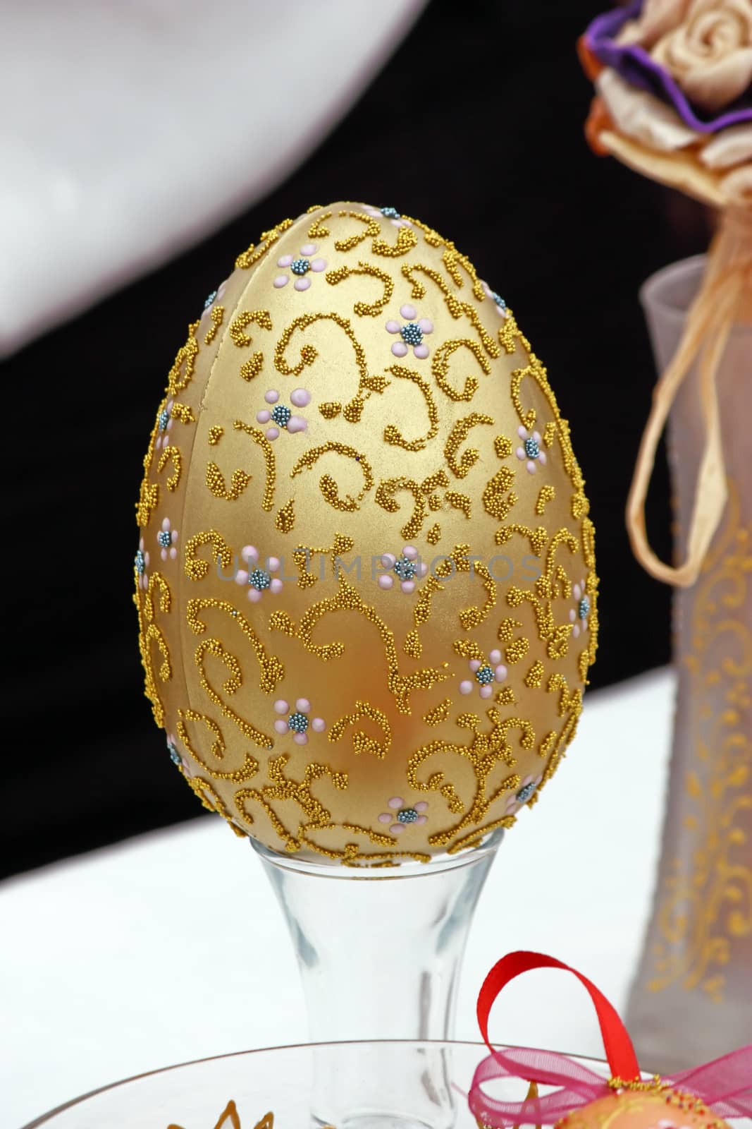 Easter egg, chicken egg with decoration