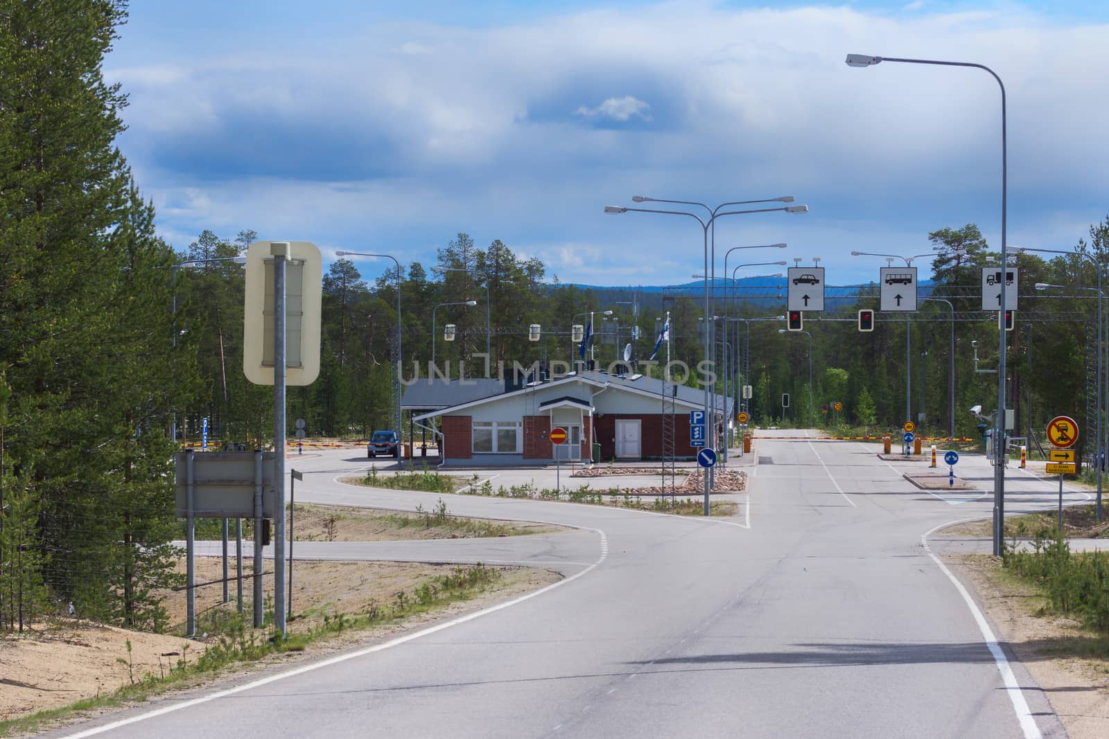 Raja-Joosepin Russian Border Crossing in Lapland, Finland. by Claudine
