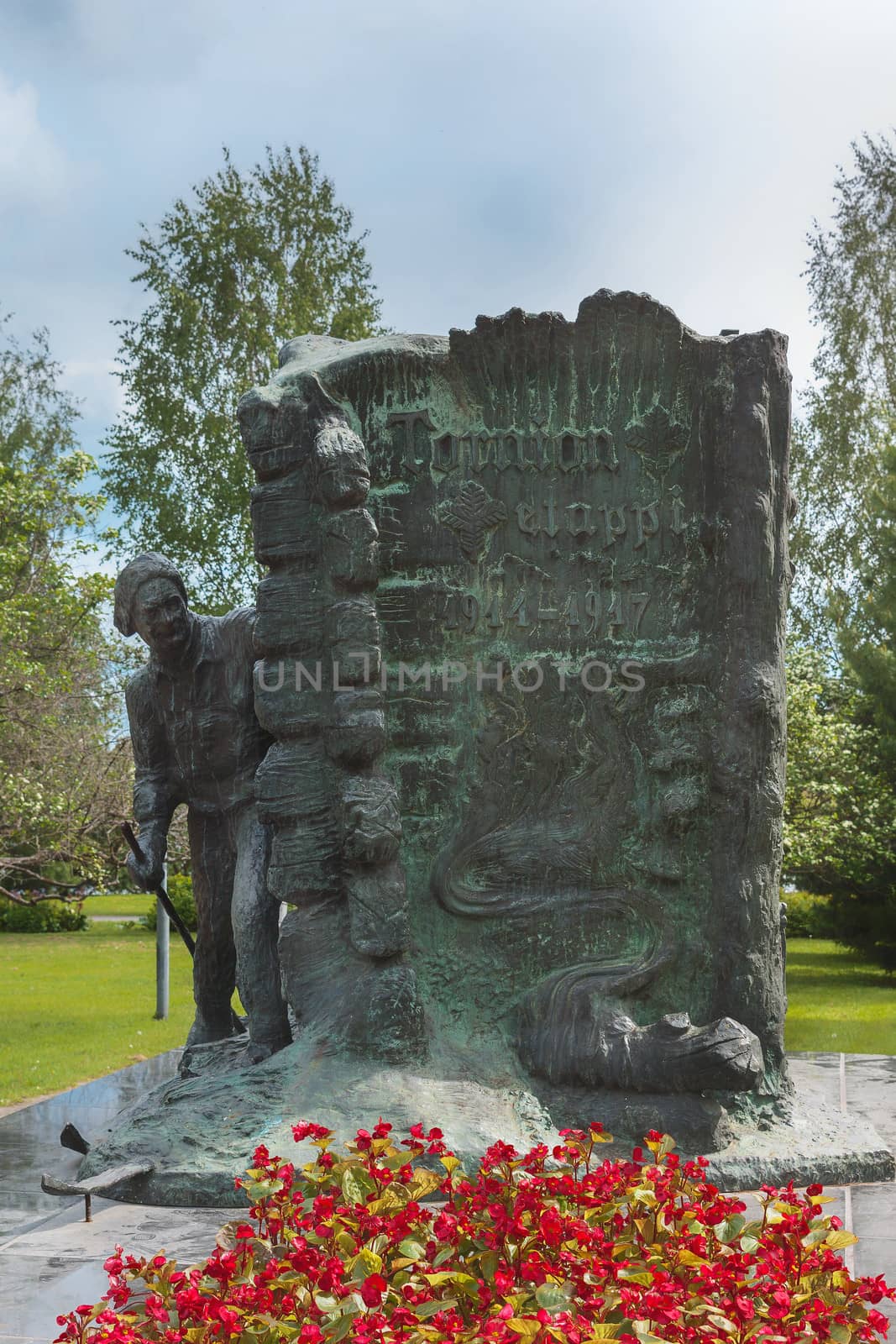 Jaeger Monument in Tornio, Finnish Lapland. by Claudine