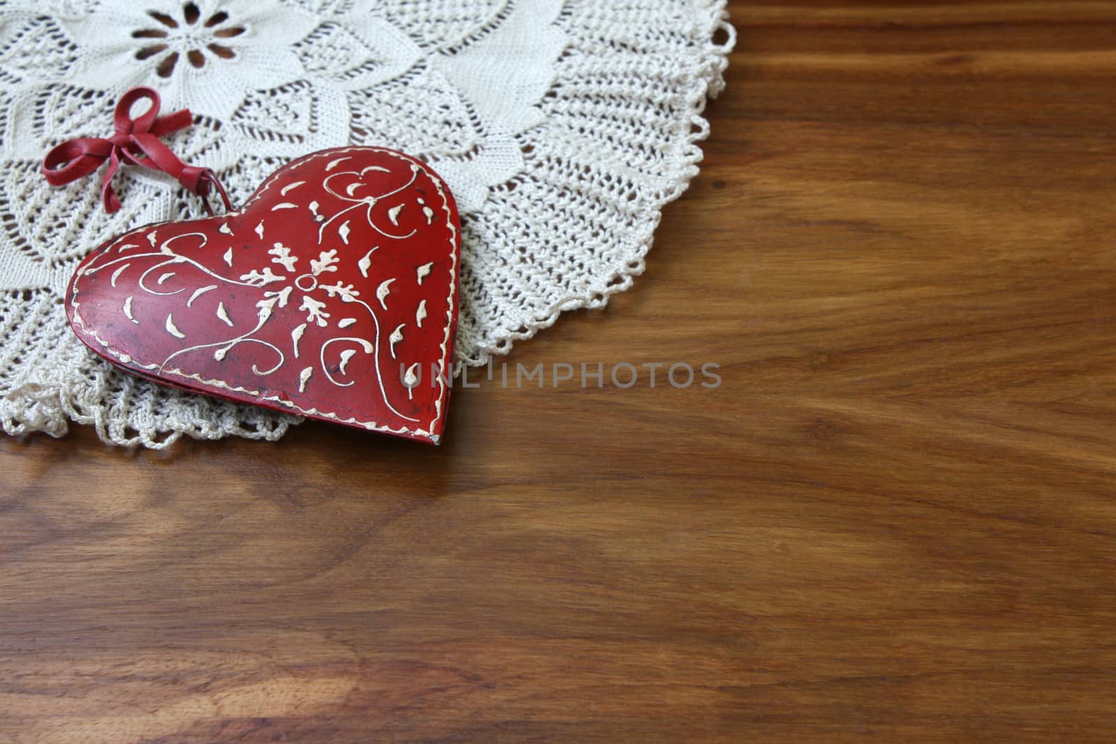 Two decorative items on a wooden table