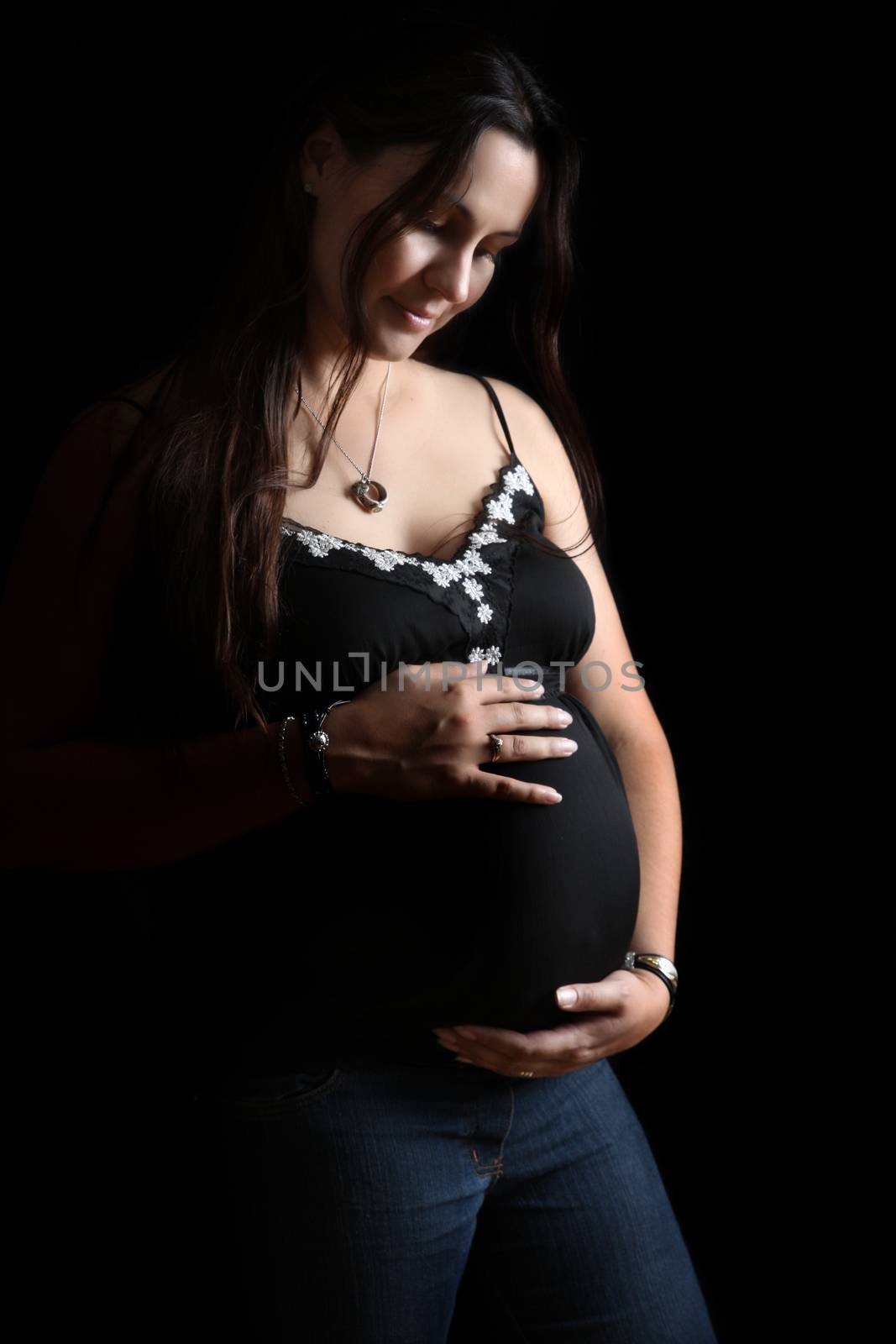 Pregnant Brunette by liznel