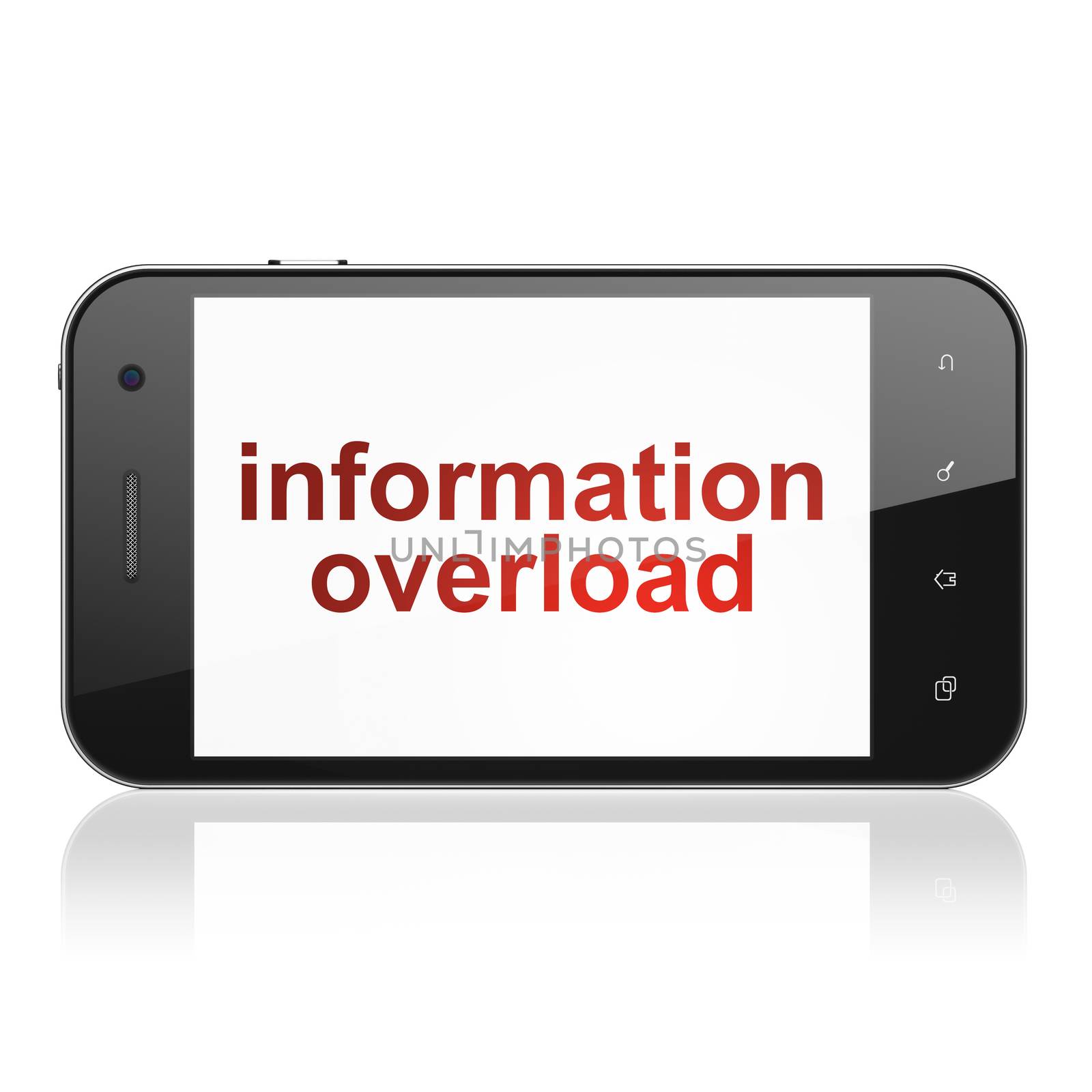 Data concept: Information Overload on smartphone by maxkabakov
