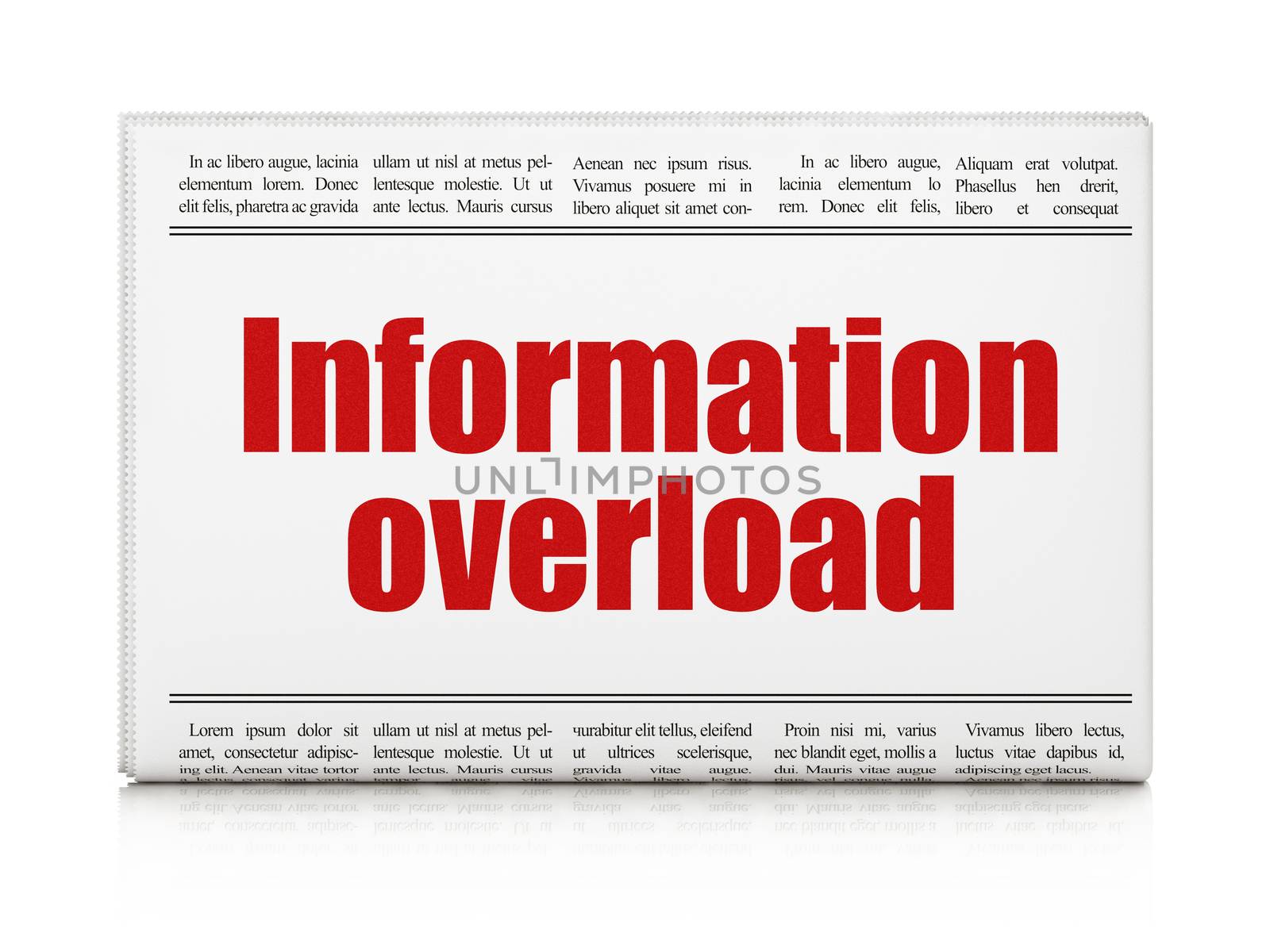 Data concept: newspaper headline Information Overload by maxkabakov