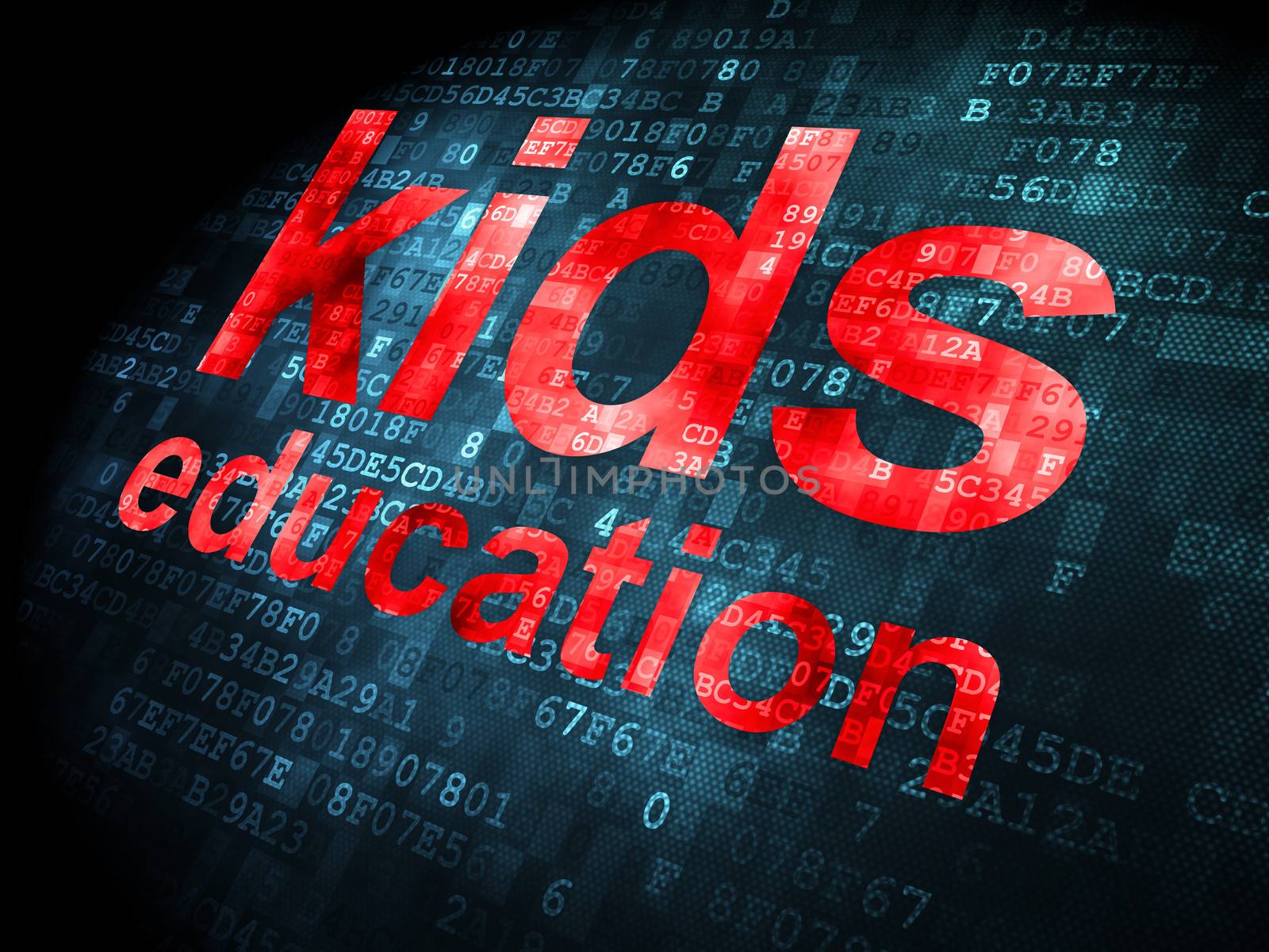 Education concept: Kids Education on digital background by maxkabakov