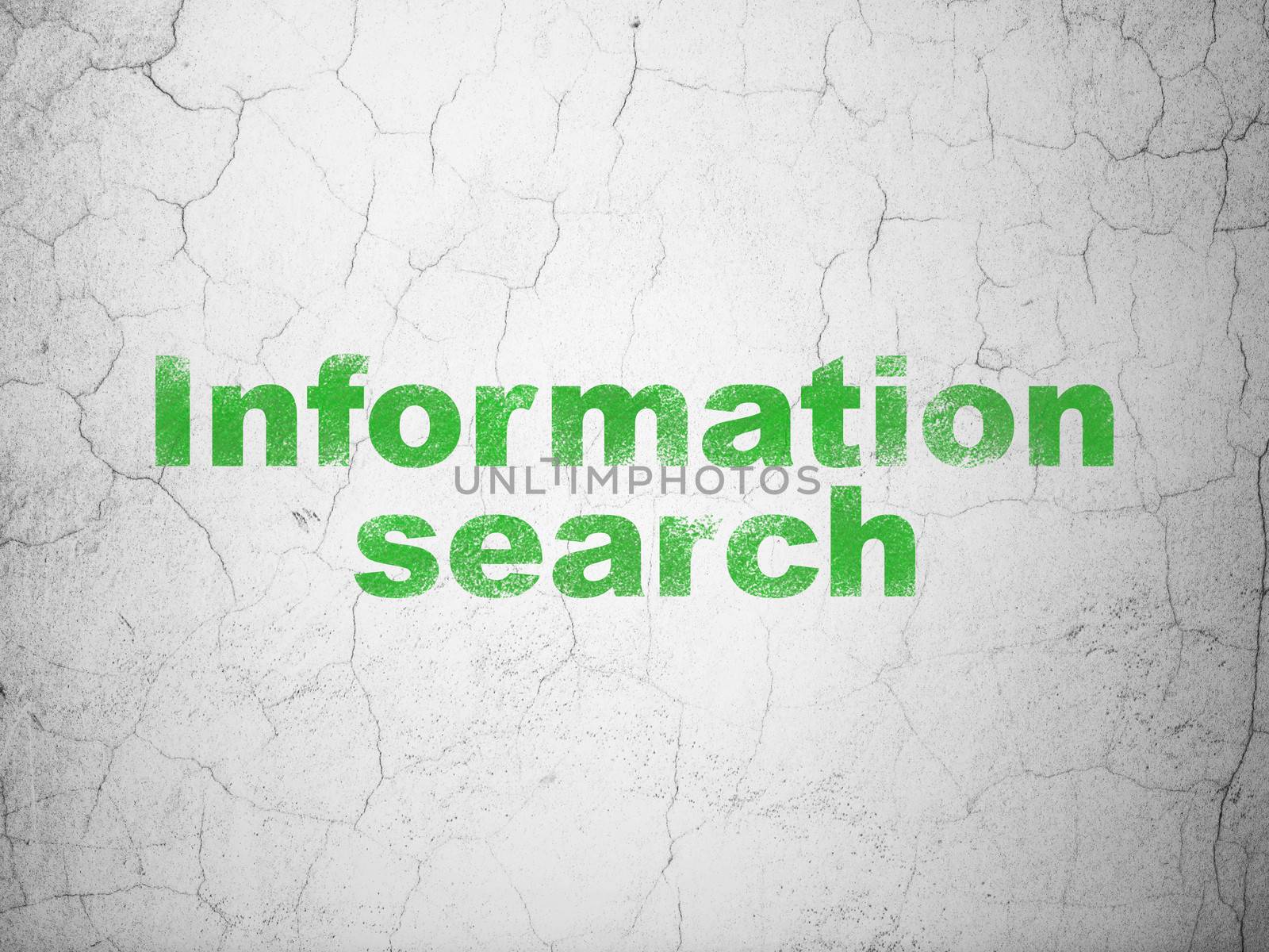 Data concept: Information Search on wall background by maxkabakov