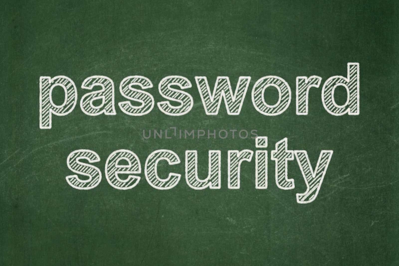 Security concept: Password Security on chalkboard background by maxkabakov