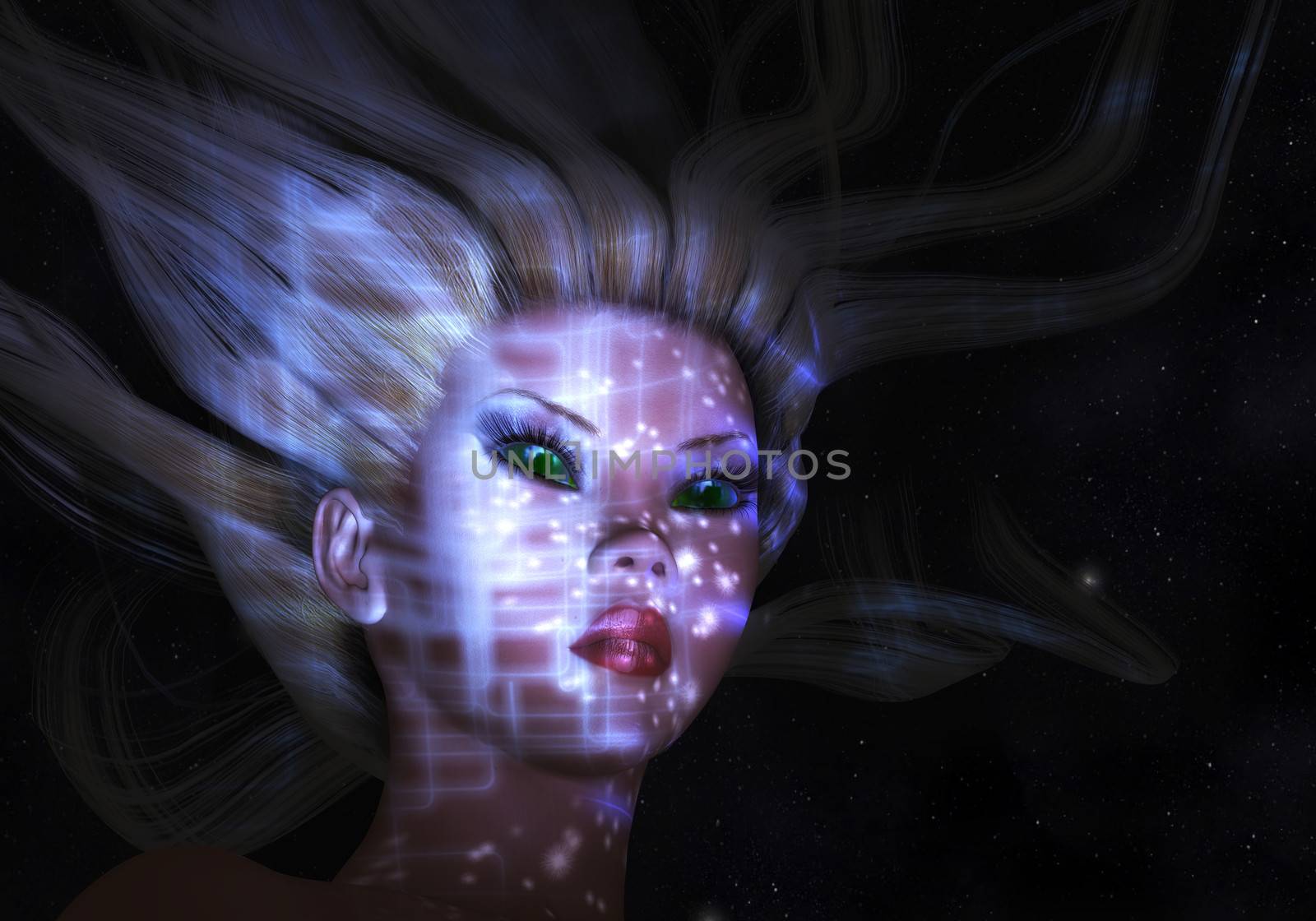 Digital Illustration of a mystic Female