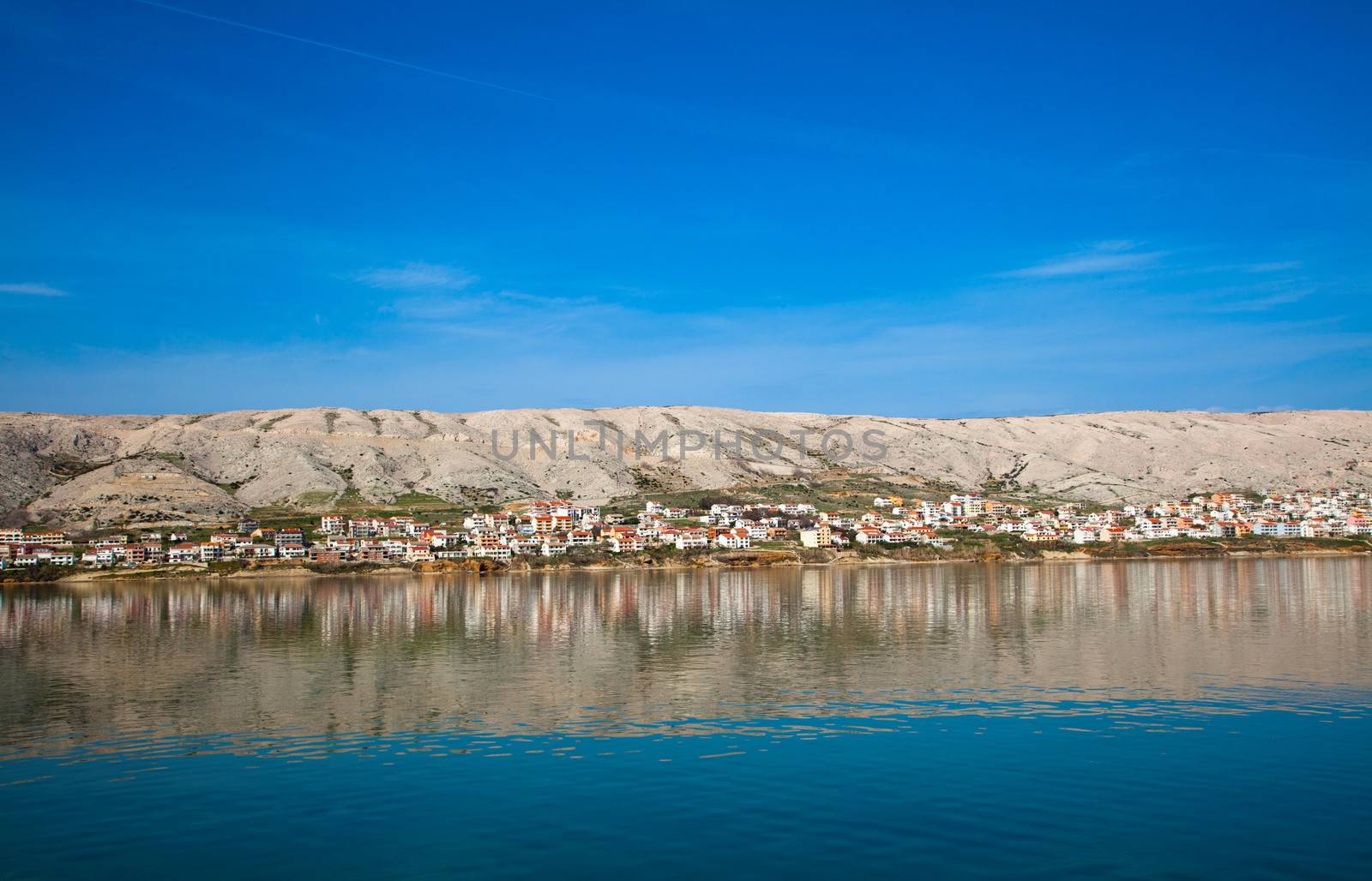Adriatic beach in Pag, Croatia.