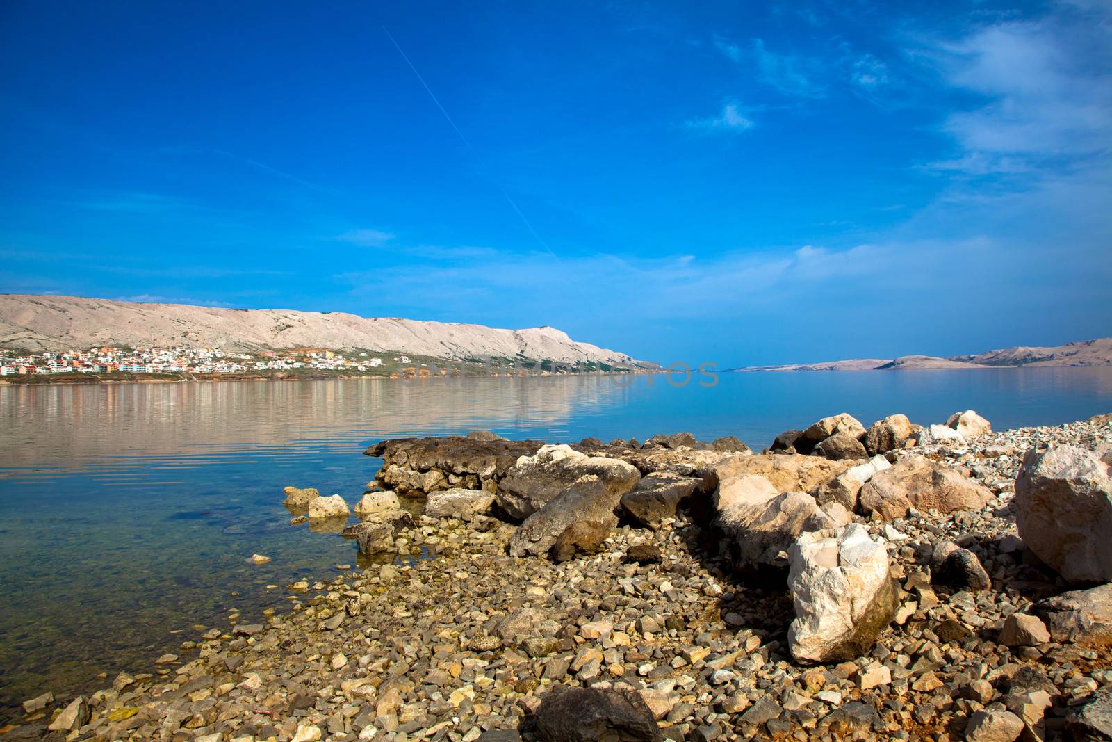Adriatic beach in Pag, Croatia.