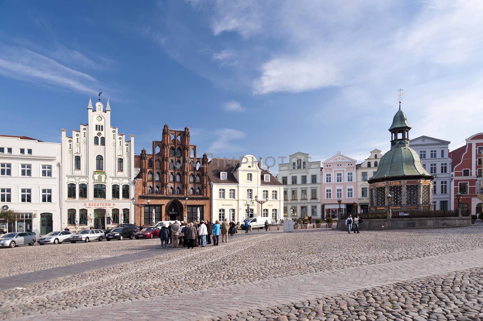 Buildings in Wismar in Germany