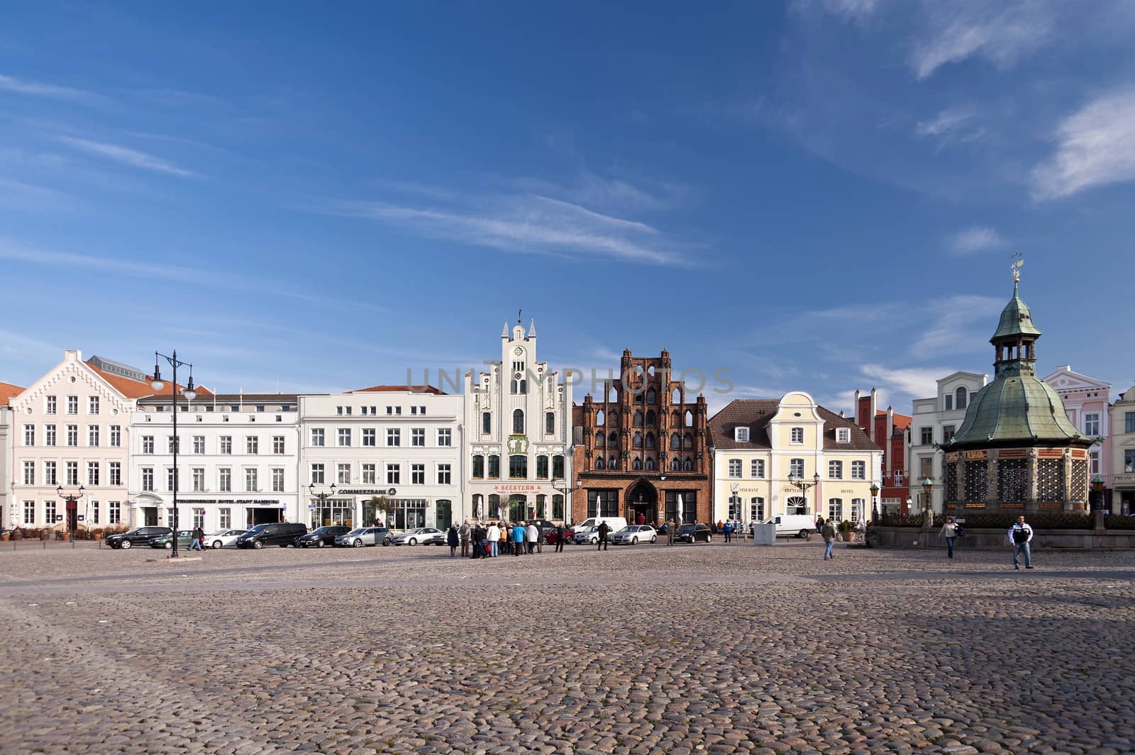 Buildings in Wismar in Germany